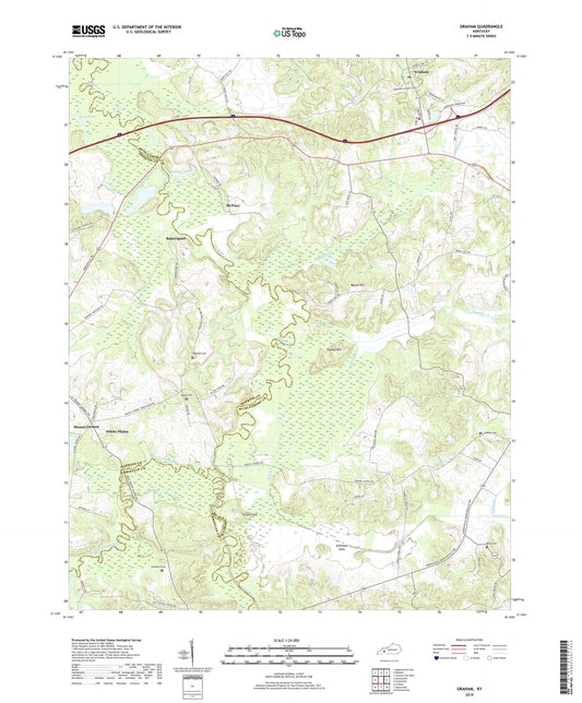 Graham Kentucky US Topo Map Image