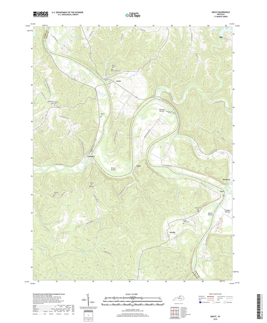 Gratz Kentucky US Topo Map Image