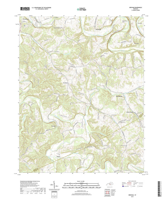 Gresham Kentucky US Topo Map Image