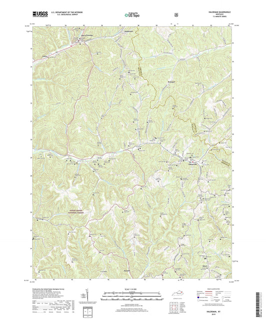 Haldeman Kentucky US Topo Map Image