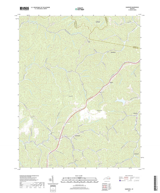 Handshoe Kentucky US Topo Map Image