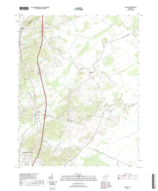 Hanson Kentucky US Topo Map Image