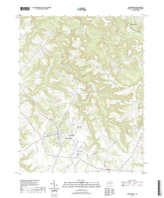 Hardinsburg Kentucky US Topo Map Image