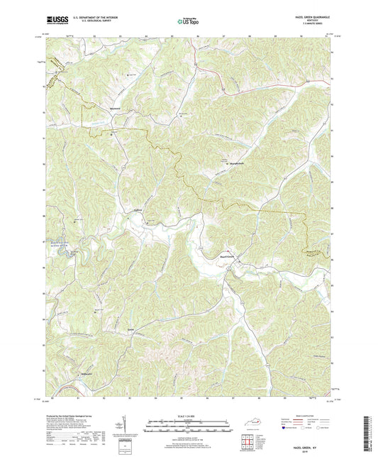 Hazel Green Kentucky US Topo Map Image