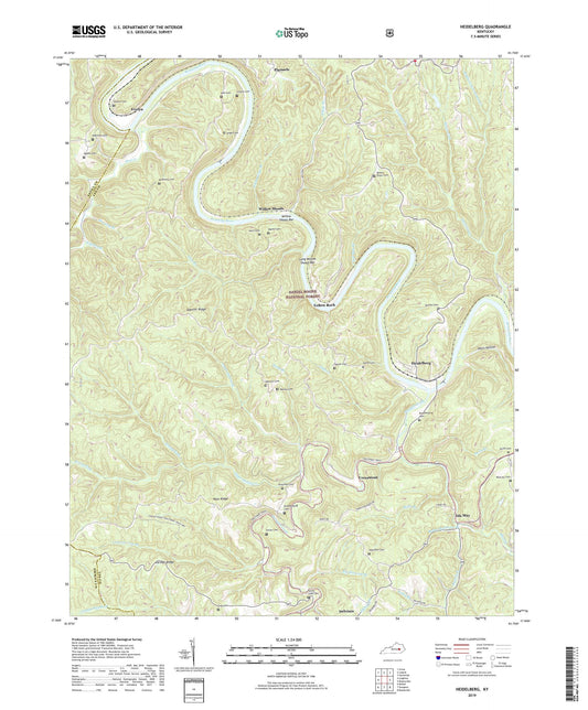 Heidelberg Kentucky US Topo Map Image