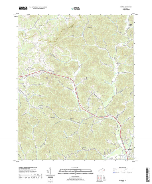 Heidrick Kentucky US Topo Map Image