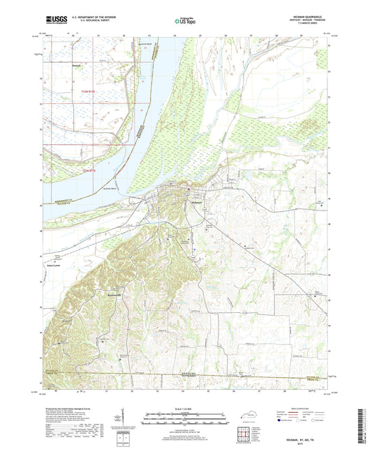 Hickman Kentucky US Topo Map Image