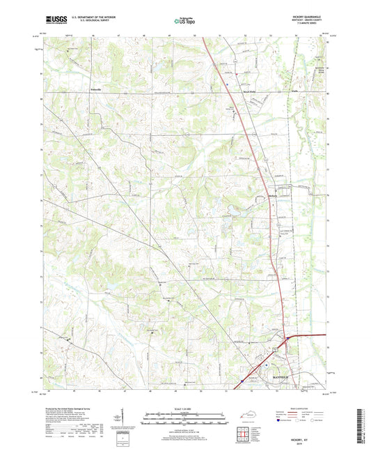 Hickory Kentucky US Topo Map Image