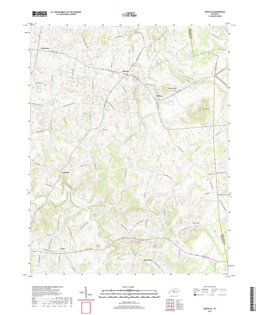 Hiseville Kentucky US Topo Map Image