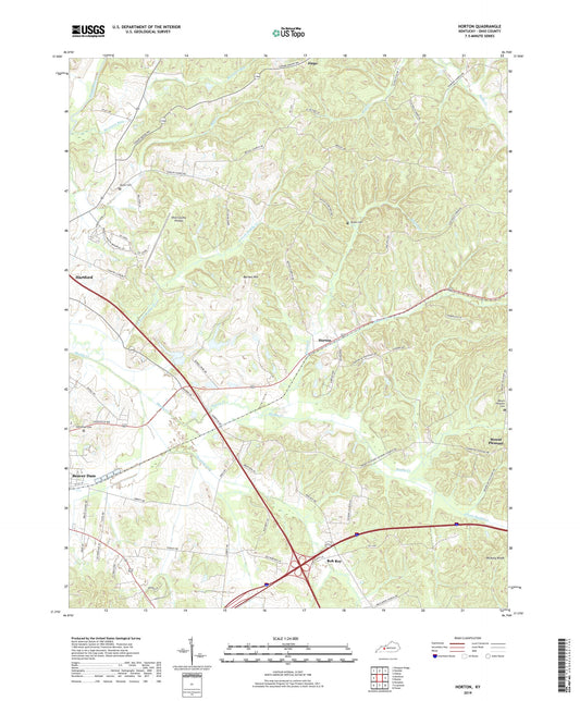 Horton Kentucky US Topo Map Image