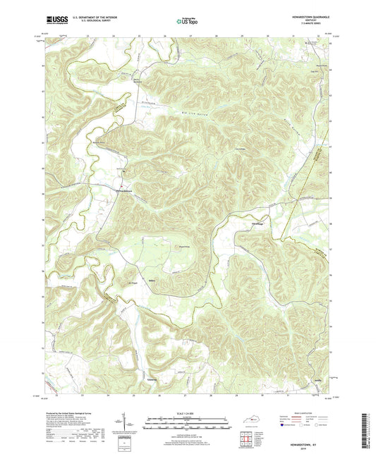 Howardstown Kentucky US Topo Map Image