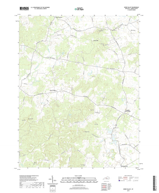 Howe Valley Kentucky US Topo Map Image