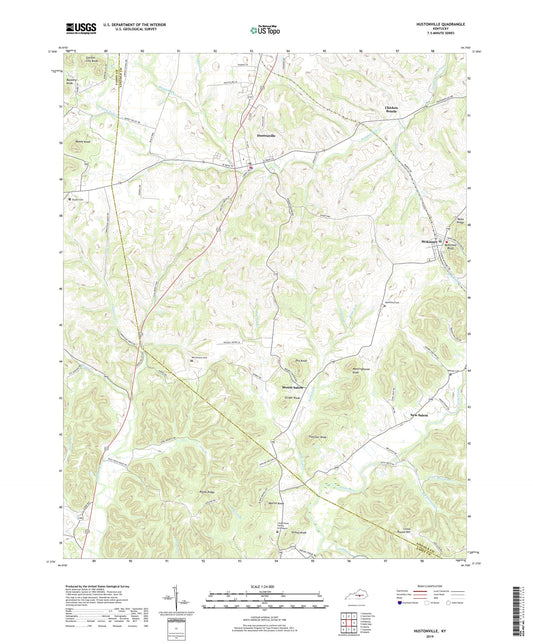 Hustonville Kentucky US Topo Map Image