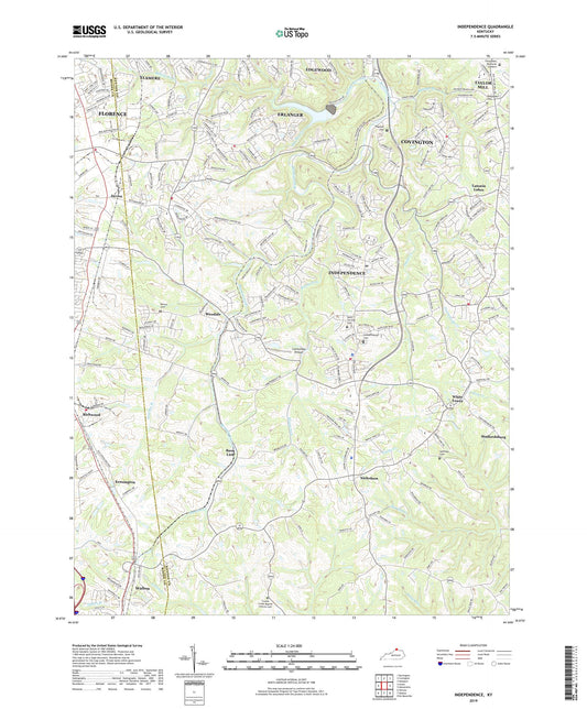 Independence Kentucky US Topo Map Image