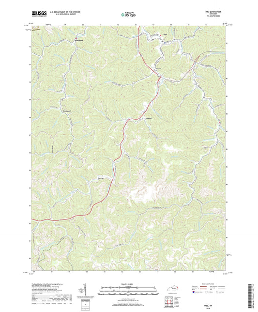 Inez Kentucky US Topo Map Image