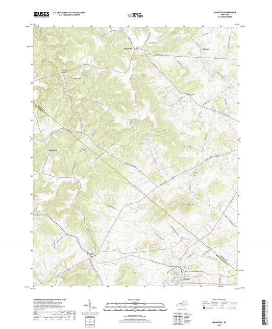 Irvington Kentucky US Topo Map Image