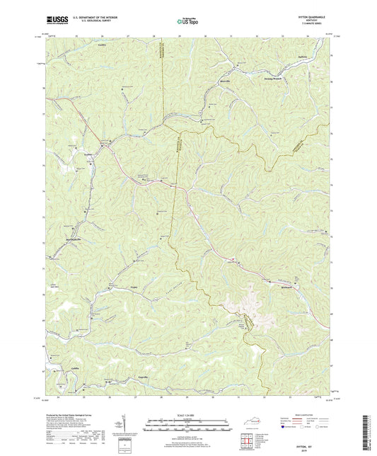 Ivyton Kentucky US Topo Map Image