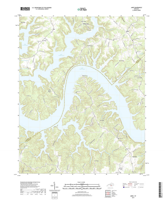 Jabez Kentucky US Topo Map Image