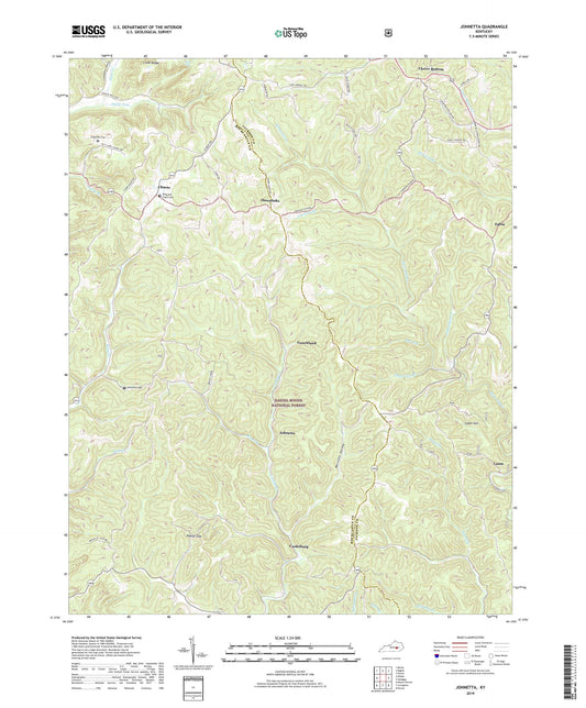 Johnetta Kentucky US Topo Map Image
