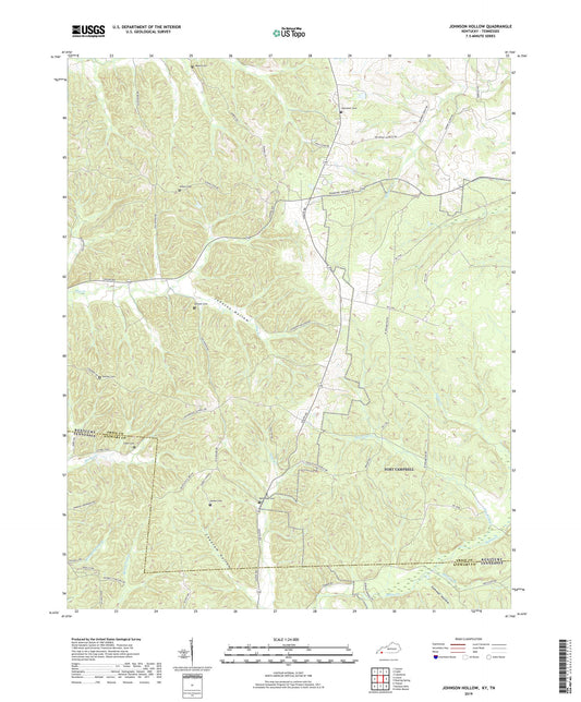 Johnson Hollow Kentucky US Topo Map Image