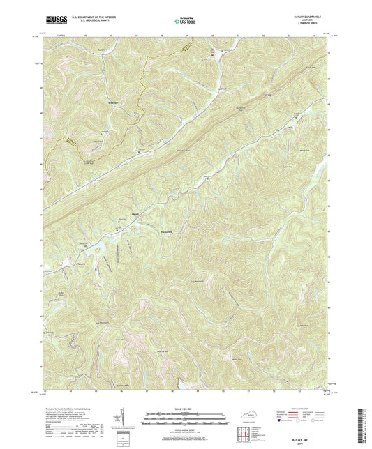 Kayjay Kentucky US Topo Map Image