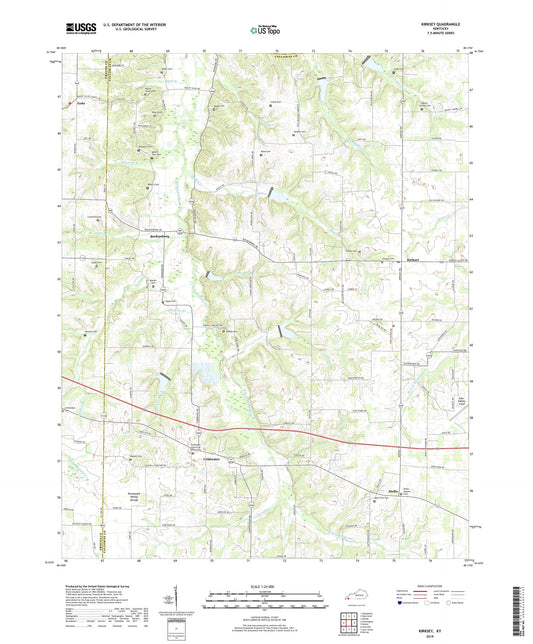 Kirksey Kentucky US Topo Map Image