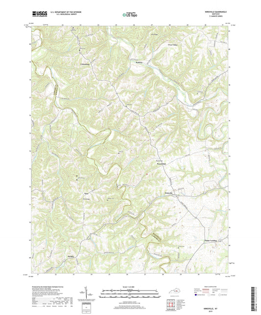 Kirksville Kentucky US Topo Map Image