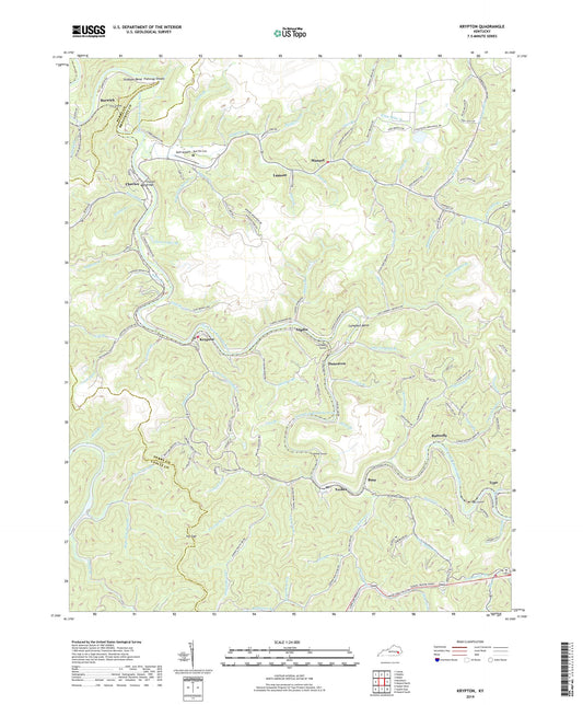 Krypton Kentucky US Topo Map Image