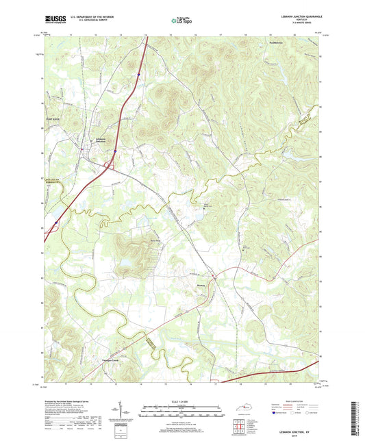 Lebanon Junction Kentucky US Topo Map Image
