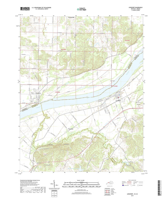 Lewisport Kentucky US Topo Map Image