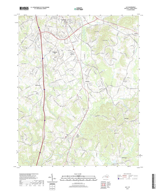 Lily Kentucky US Topo Map Image