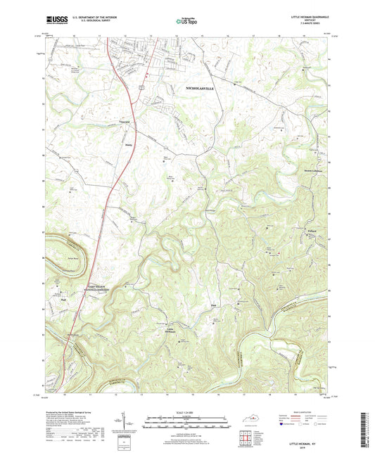 Little Hickman Kentucky US Topo Map Image