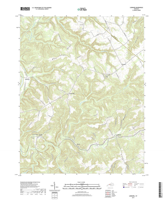 Lodiburg Kentucky US Topo Map Image