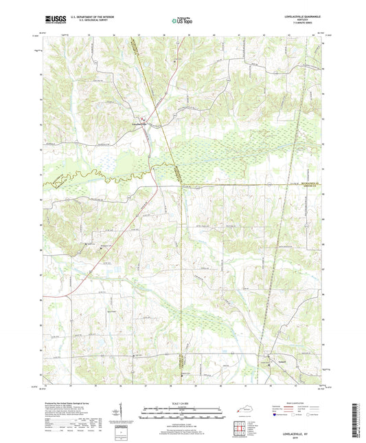 Lovelaceville Kentucky US Topo Map Image