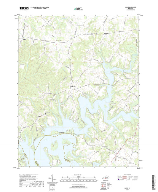Lucas Kentucky US Topo Map Image