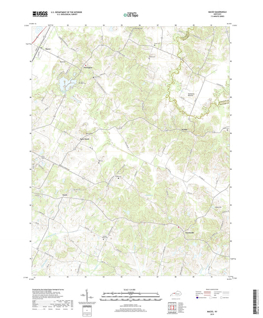 Maceo Kentucky US Topo Map Image