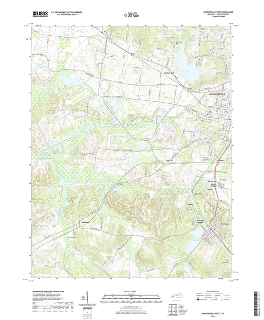 Madisonville West Kentucky US Topo Map Image