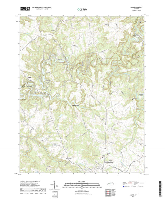 Madrid Kentucky US Topo Map Image