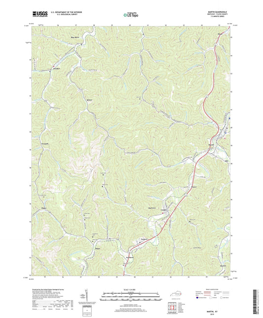Martin Kentucky US Topo Map Image