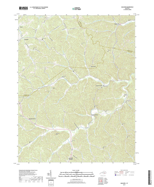 Maulden Kentucky US Topo Map Image