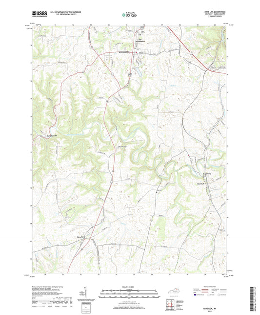 Mays Lick Kentucky US Topo Map Image