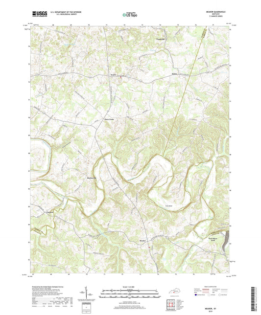 Meador Kentucky US Topo Map Image