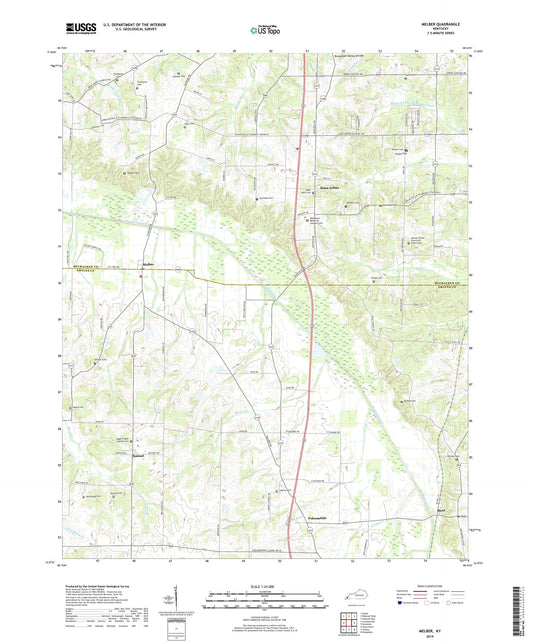 Melber Kentucky US Topo Map Image