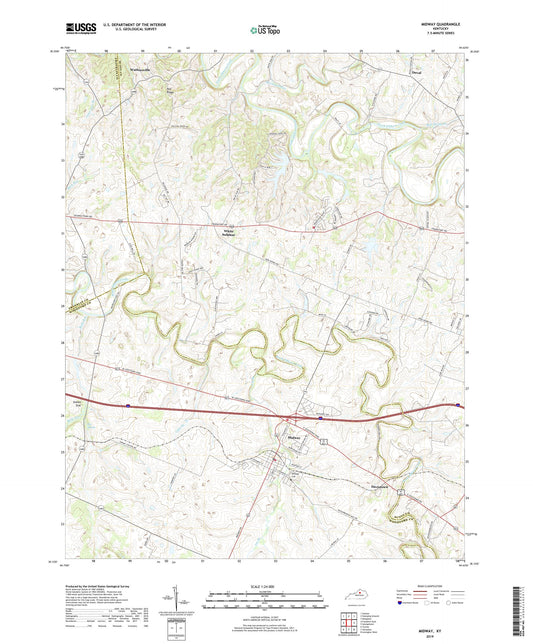 Midway Kentucky US Topo Map Image