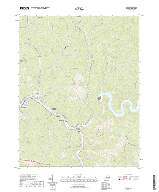 Millard Kentucky US Topo Map Image