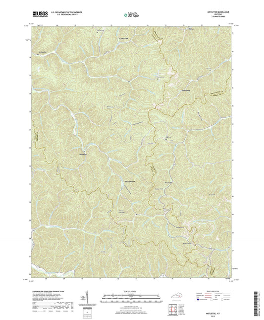 Mistletoe Kentucky US Topo Map Image