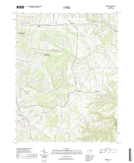 Moberly Kentucky US Topo Map Image