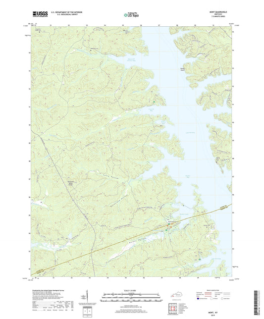 Mont Kentucky US Topo Map Image