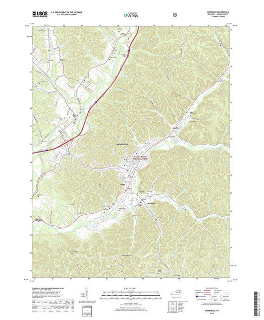 Morehead Kentucky US Topo Map Image