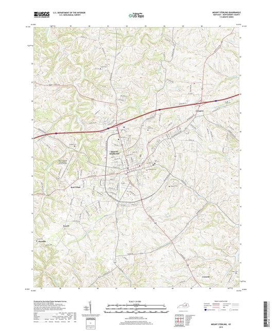 Mount Sterling Kentucky US Topo Map Image